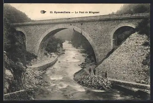 AK Eymoutiers, Le Pont de Mingeont au-dessus de la rivière