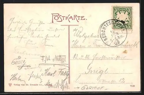 AK Berchtesgaden, Gasthaus zum Bräustübl, Innenansicht