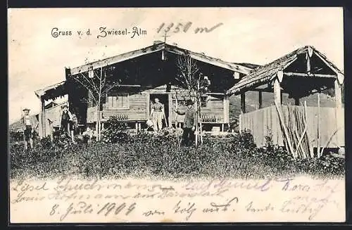 AK Bad Tölz, Gasthof Zwiesel-Alm