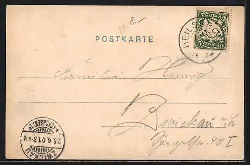 AK Heilsbronn, Marktplatz, Münsterkirche