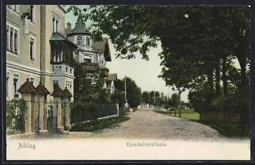 AK Bad Aibling, Blick in die Rosenheimerstrasse