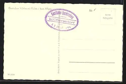 AK Gerstruben, Ortspartie mit Flurkreuz u. Höfats