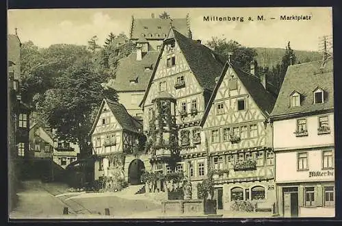 AK Miltenberg a. M., Blick auf den Marktplatz