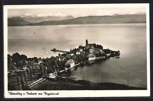 AK Wasserburg a. Bodensee, Fliegeraufnahme der Ortschaft