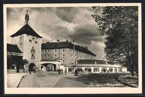 AK Laufen / Obb., Blick aufs Stadttor