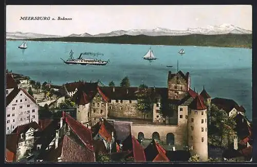 AK Meersburg a. Bodensee, Blick aufs Wasser