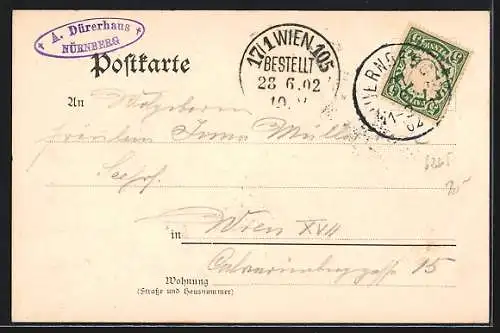 AK Nürnberg, Inneres des Albrecht-Dürerhauses