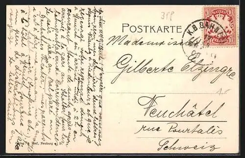 AK Neuburg a. d. D., Partie am Fluss