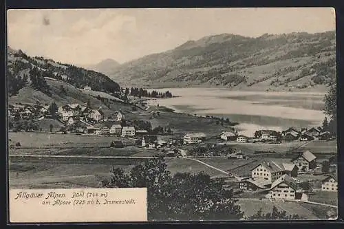 AK Bühl am Alpsee, Panorama mit See und Bergen