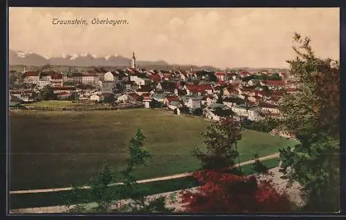 AK Traunstein /Oberbayern, Ortsansicht aus der Vogelschau