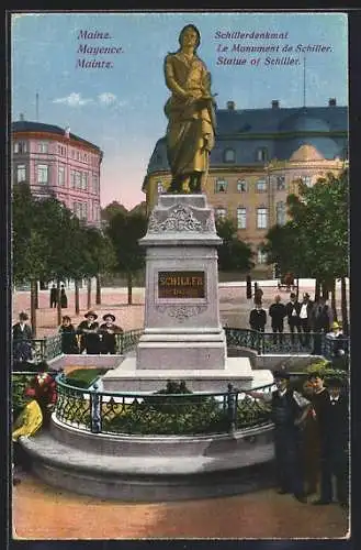 AK Mainz, Blick aufs Schillerdenkmal