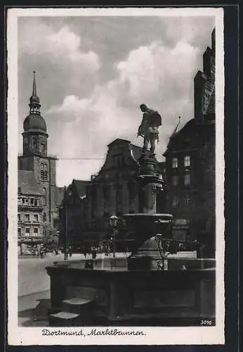 AK Dortmund, Partie am Marktbrunnen