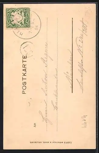 AK Hintersee / Ramsau, Uferpartie mit kleinem Boot