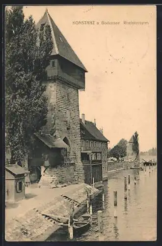 AK Konstanz a. Bodensee, Rheintorturm