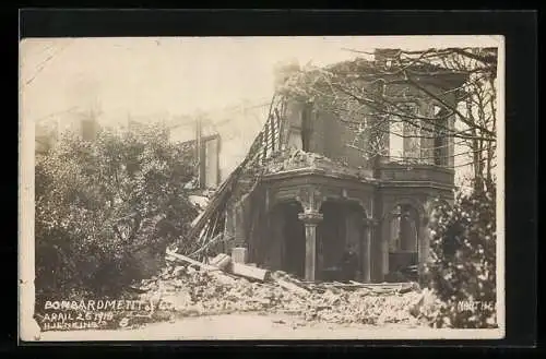 AK Lowestoft, Destroyed building after bombardement