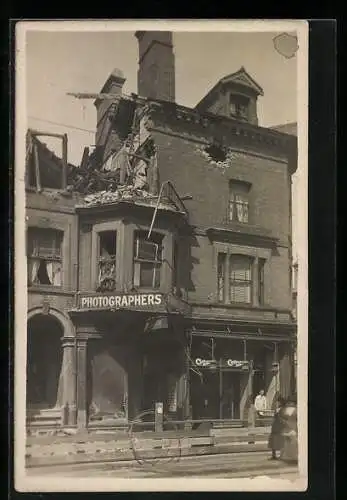 AK Lowestoft, Destroyed building after bombardement