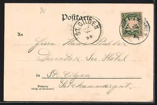 Lithographie Reichenhall, Totalansichten mit Hotel Deutscher Kaiser