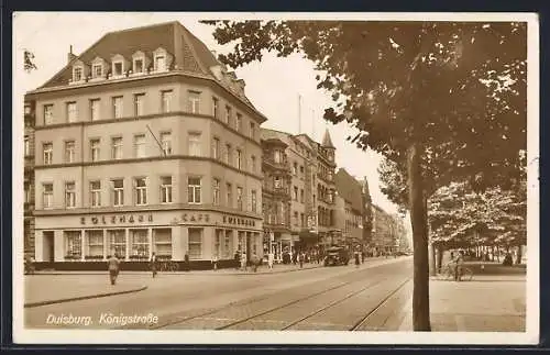 AK Duisburg, Das Café Kolkmann in der Königstrasse