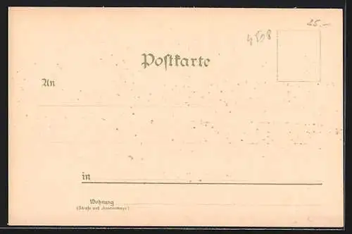 Lithographie Boxberg / Baden, Totalansicht aus der Vogelschau, Geschäft Otto Hofmann