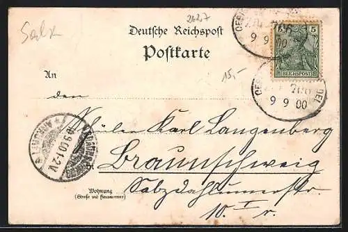 Lithographie Beetzendorf, Charlottenstift, Bahnhof, Schützenhaus, Bahnhofshotel