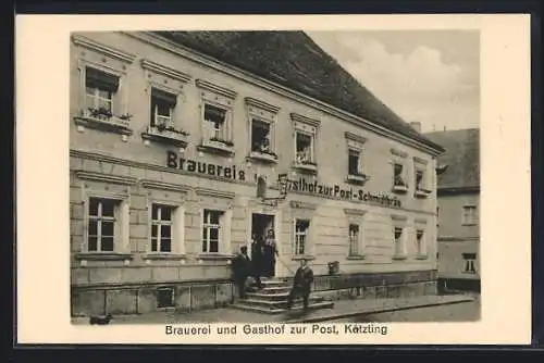 AK Kötzting, Brauerei und Gasthof zur Post