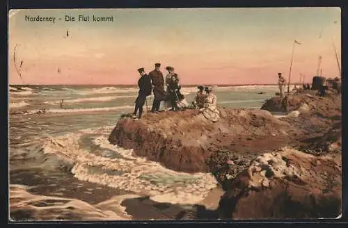 AK Norderney, Die Flut kommt