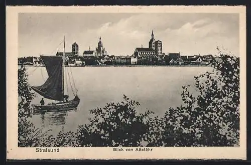 AK Stralsund, Blick von Altefähr