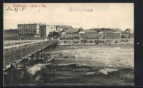 AK Norderney, Blick vom Steg