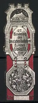 Reklamemarke Görlitz, 27. Bundestag des Deutschen Radfahrer-Bundes 1910
