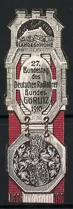 Reklamemarke Görlitz, 27. Bundestag des Deutschen Radfahrer-Bundes 1910