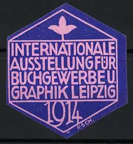 Reklamemarke Leipzig, Internationale Ausstellung für Buchgewerbe und Graphik 1914