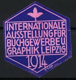 Reklamemarke Leipzig, Internationale Ausstellung für Buchgewerbe und Graphik 1914