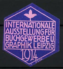 Reklamemarke Leipzig, Internationale Ausstellung für Buchgewerbe und Graphik 1914