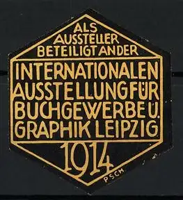 Reklamemarke Leipzig, Internationale Ausstellung für Buchgewerbe und Graphik 1914