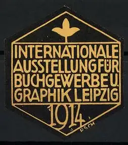 Reklamemarke Leipzig, Internationale Ausstellung für Buchgewerbe und Graphik 1914