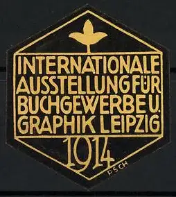 Reklamemarke Leipzig, Internationale Ausstellung für Buchgewerbe und Graphik 1914