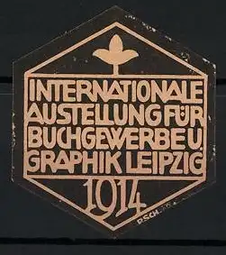 Reklamemarke Leipzig, Internationale Ausstellung für Buchgewerbe und Graphik 1914