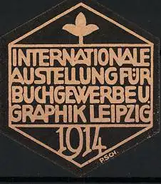 Reklamemarke Leipzig, Internationale Ausstellung für Buchgewerbe und Graphik 1914