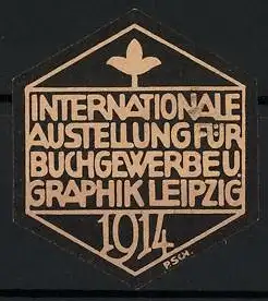 Reklamemarke Leipzig, Internationale Ausstellung für Buchgewerbe und Graphik 1914