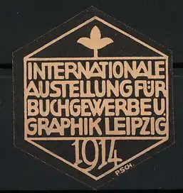 Reklamemarke Leipzig, Internationale Ausstellung für Buchgewerbe und Graphik 1914