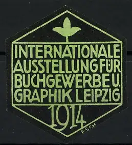 Reklamemarke Leipzig, Internationale Ausstellung für Buchgewerbe und Graphik 1914