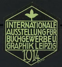 Reklamemarke Leipzig, Internationale Ausstellung für Buchgewerbe und Graphik 1914