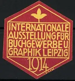 Reklamemarke Leipzig, Internationale Ausstellung für Buchgewerbe und Graphik 1914