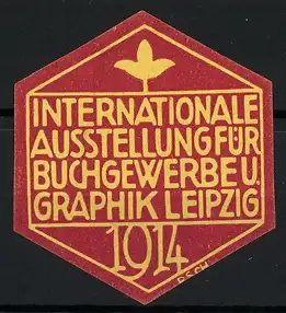 Reklamemarke Leipzig, Internationale Ausstellung für Buchgewerbe und Graphik 1914