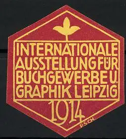 Reklamemarke Leipzig, Internationale Ausstellung für Buchgewerbe und Graphik 1914