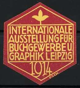 Reklamemarke Leipzig, Internationale Ausstellung für Buchgewerbe und Graphik 1914