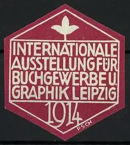 Reklamemarke Leipzig, Internationale Ausstellung für Buchgewerbe und Graphik 1914