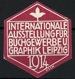 Reklamemarke Leipzig, Internationale Ausstellung für Buchgewerbe und Graphik 1914