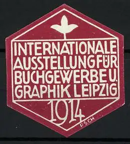 Reklamemarke Leipzig, Internationale Ausstellung für Buchgewerbe und Graphik 1914