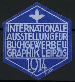 Reklamemarke Leipzig, Internationale Ausstellung für Buchgewerbe und Graphik 1914